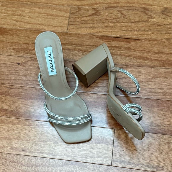 Steve Madden Rhinestone Block Heels - Picture 4 of 10